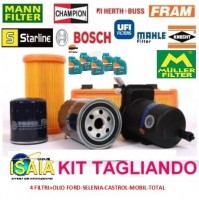 KIT TAGLIANDO FILTRI + 4 LITRI OLIO CASTROL MAGNETEC 10W40 FOR VW POLO (9N) 1.4 TD